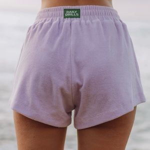 NWT Daily Drills Terry Super Shorts - Lilac XS/S